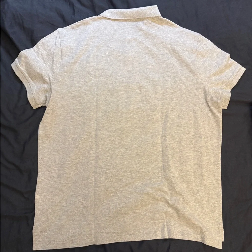 Polo Ralph Lauren Custom Slim Fit Grey Polo Shirt XXL Embroidered Logo